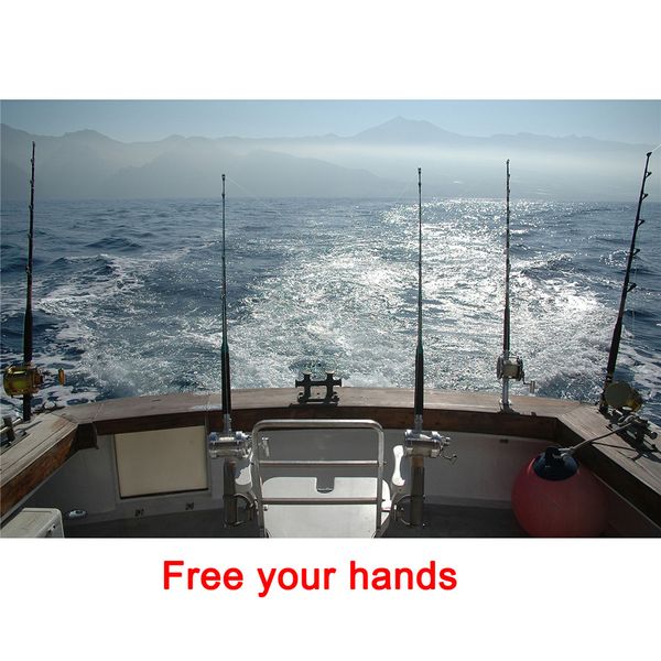 

7.5" kayak fishing boat deck flush mount rod holder bracket rack + cap cover