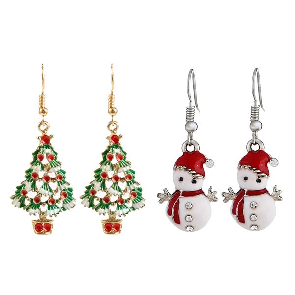 

2 pairs of hook earring decoration christmas ears pendant, Golden