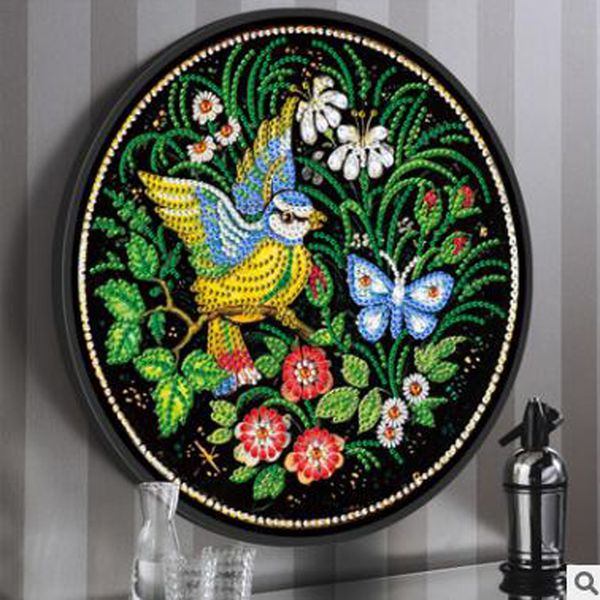 

diy diamond painting flower and cat round picture frame 5d tassel painting mural diy diamond embroidery set gift