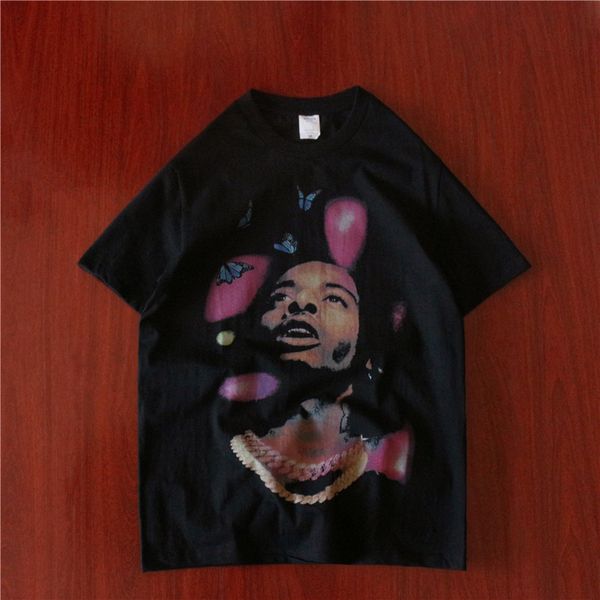 

playboi carti hiphop tee casual loose t shirt for men women summer style tees fashion loose t-shirt, White;black