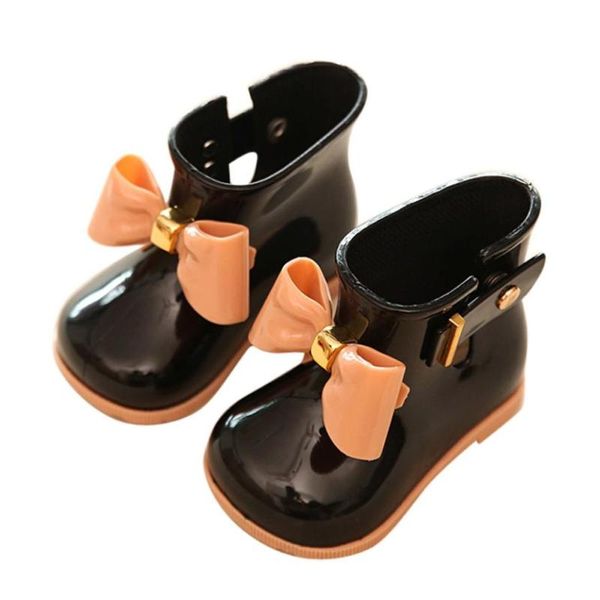 

oeak waterproof rain shoes baby cute jelly shoes boys and girls non-slip water new children' rain boots to keep warm, Black;grey