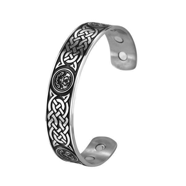 

teamer viking bracelet let love and friendship reign forever with hand in hand magnetic crown stainless steel black cuff bangles