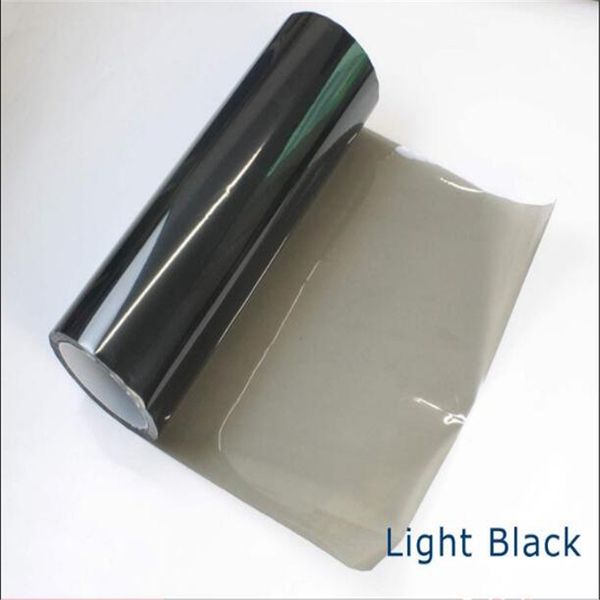 

30 x 50cm light black headlight tint tail light fog lamp vinyl smoke film sheet waterproof all seasons weather car accessories