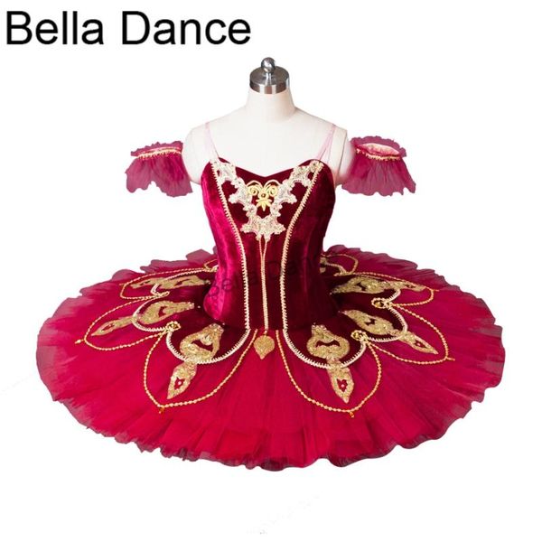 

black red la esmeraldared spanish professional ballet tutu costume girl pancake ballet tutu costume troupe performance 8936