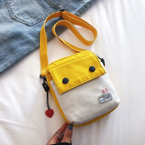 

ins canvas small bag 2020 new female bag wild simple fashion women's shoulder messenger small square