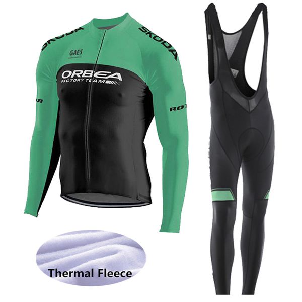 

Новый высокое качество 2019 orbea зима тепловой флис Велоспорт Джерси костюм мужская