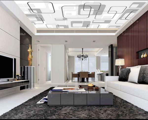 Современные 3D фото обои Элегантный геометрический узор настенные бумаги дома интерьер декор гостиной потолочный лобби рояльные обои