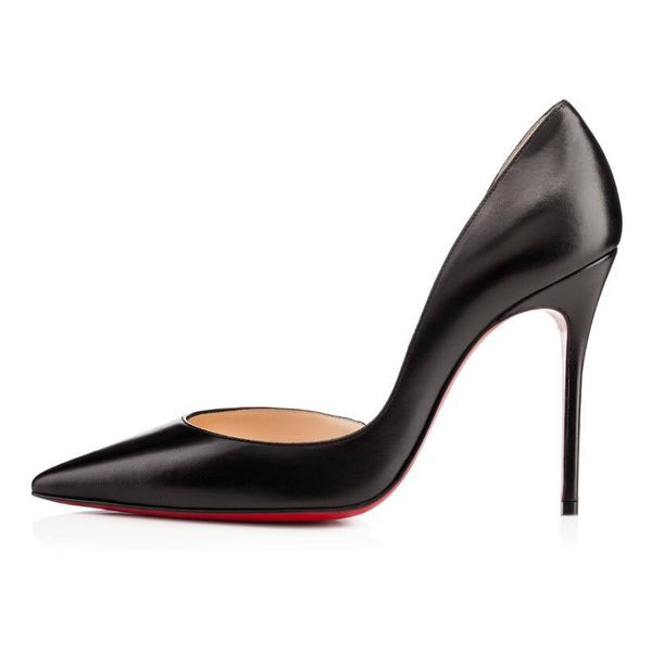 

classic christians women red bottom pumps high heels peep toe stiletto dress shoes platform patent leather matte color08cm 10cm, Black