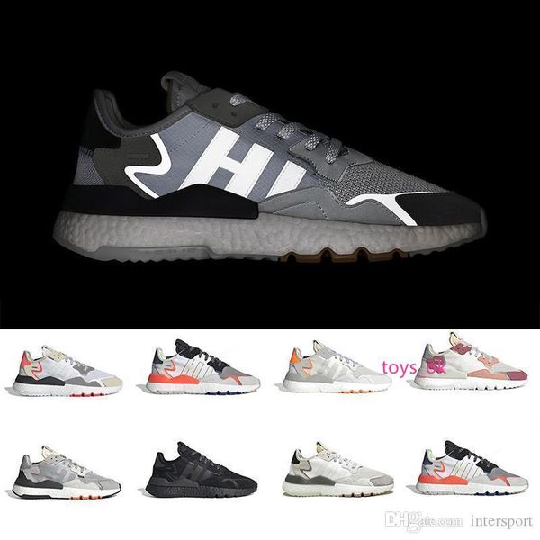

с 2019 года коробка nite jogger boot повседневная обувь для мужчин черный красный chaussures классическая повседневная обувь размер 5.5-11