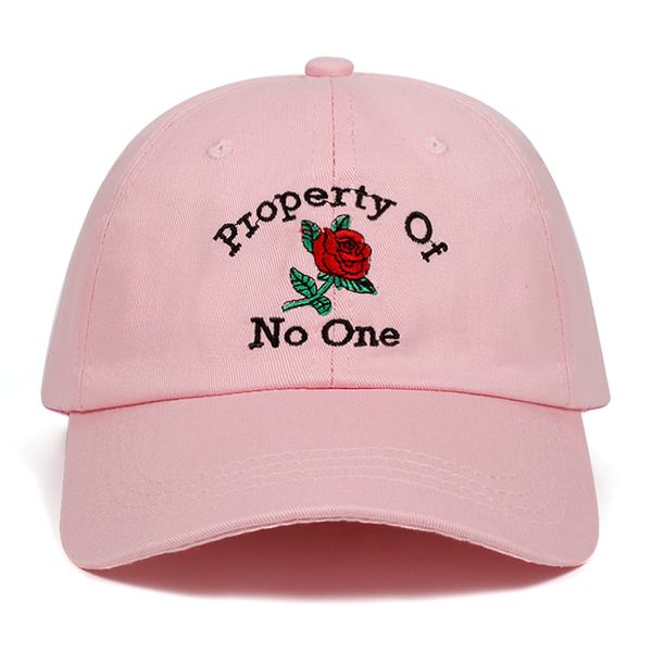 

property of no one rose flower caps summer flower baseball cap embroidery dad hat drop ship 100% cotton snapback women men hats, Blue;gray