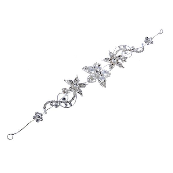 

свадьба 28x4 см украшения для волос из бисера цветок листьев головной убор невесты корона алмаз головные уборы для невесты актерского начала, Slivery;golden