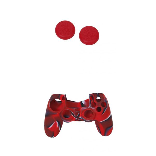 

защитный гель резиновое покрытие кожи + 2 шт пластиковые джойстик для ps4