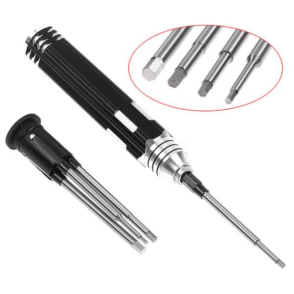 

eleg-4 in 1 hexagon head screw driver hex screwdriver tools set kit h1.5 h2.0 h2.5 h3.0mm for rc helicopter car tools