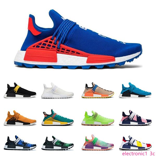 

человеческого рода hu след pharrell williams х nerd мужчин кроссовки белый черный желтый синий серый homecoming solar пак спортивных тапки e, Black;green