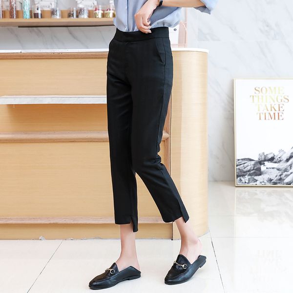 

women's suits & blazers figure rong summer style casual capri pants korean-style elegant versatile fashion suit business slimming trous, White;black