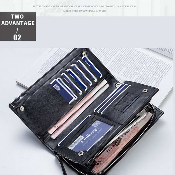 

wallet for men portable pu holder organzier with zippper long purse lxx9, Red;black