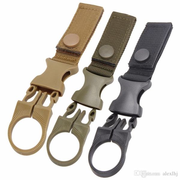 

multifunction outdoor military nylon webbing buckle hook water bottle holder clip edc climb carabiner belt backpack hanger