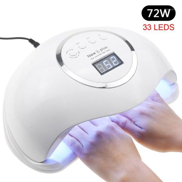 

pro 72w uv lamp led nail lamp high power for nails all gel polish nail dryer auto sensor sun led light art manicure tools1