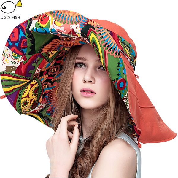 

sun hats hats sun for women summer large beach hat flower printed wide brim, Blue;gray
