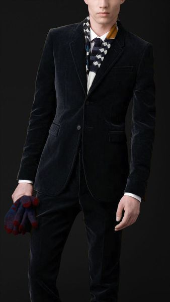 

classic velveteen tuxedos groom wedding men suits mens wedding suits tuxedo costumes de smoking pour hommes men(jacket+pants+tie) 299, Black;gray
