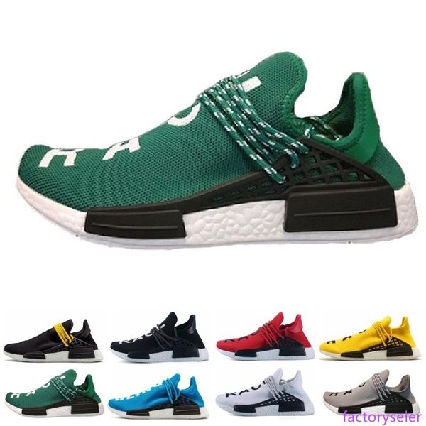 

new human race trail running shoes men women pharrell williams hu runner yellow black white red green grey blue sport runner sneaker