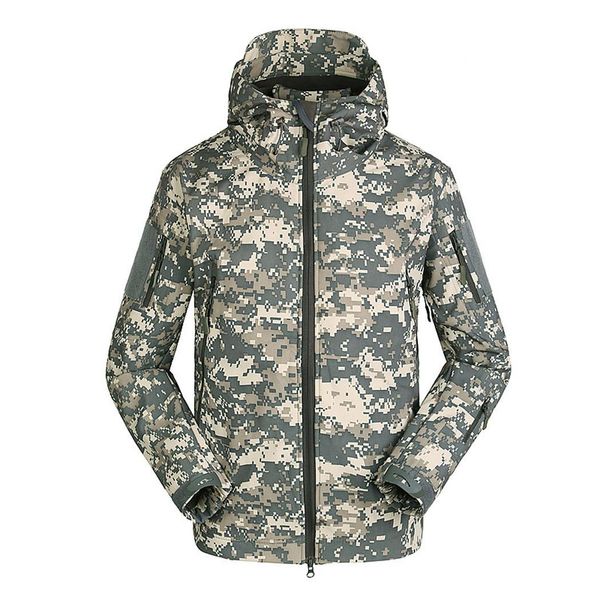 

men winter waterproof windproof hooded long sleeve camouflage ski suit