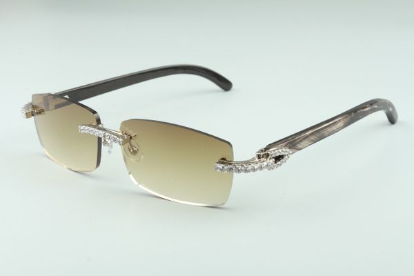 

sunglasses, the square natural pattern sunglasses, women sunglasses diamond 3524012-16 fashion 2021 latest horn men and personality bla ouue, Slivery;brown