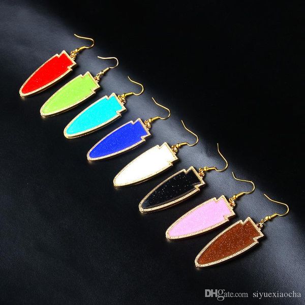 

classical style earring, gold plated arrow, candy colors, cute gift , and hign quality, Golden