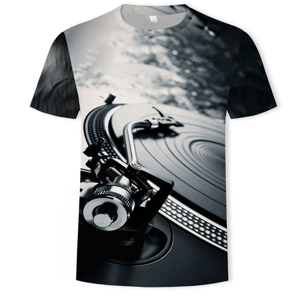 

mensdigital 3d printed men 's round-neck short-sleeved t-shirt, White;black