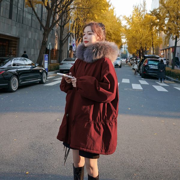 

plus size fashion winter coat women parker parka woman jacket korean style women coats and jackets thicked 2020 9913888 wpy703, Black