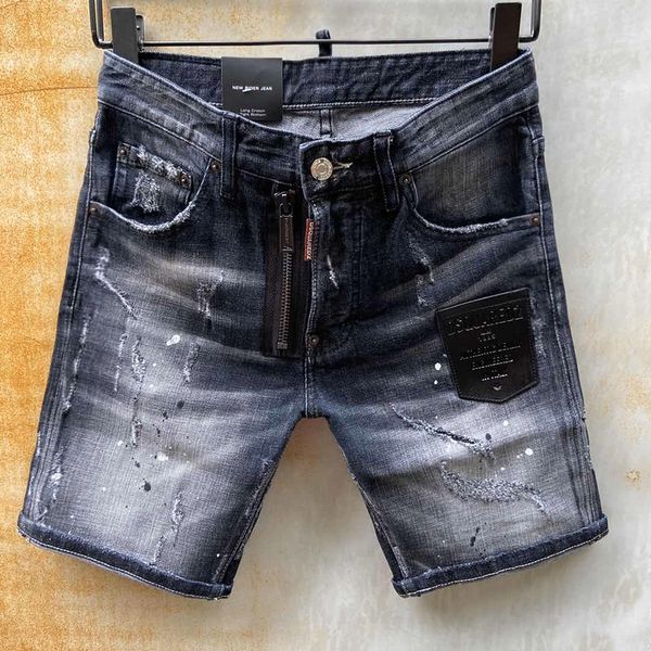 

2020 classic designer jeans casual hole shorts washed fashion mens jeans embroidery denim pants mens designer jeans, Blue