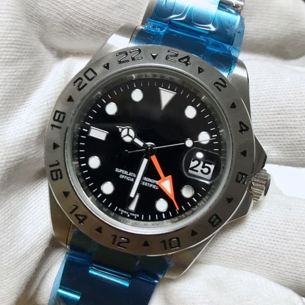 

2020 мужские часы montre люксусный наручные часы pilot полуночный синий циферблат автоматическая мужские часы мужские часы наручные часы, Slivery;brown