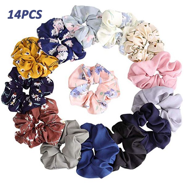 

hair accessories fashion elastic hair rope for women's elastics ties 14 pack bright colorful bobbles bands women y819, Brown