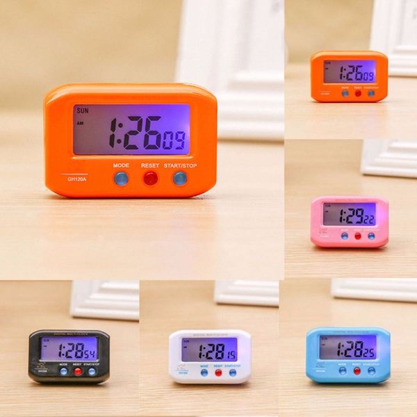 

electronic satch lcd clock with snooze backlight portable pocket sized digital electronic travel alarm clock automotive
