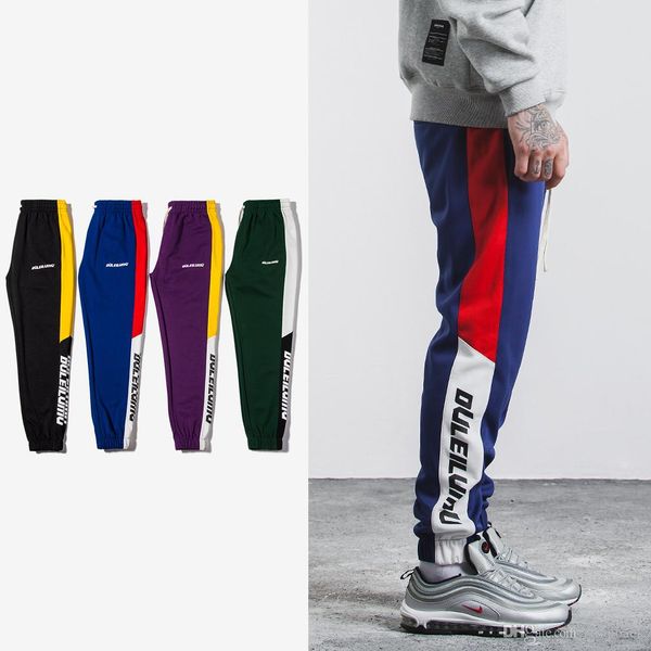 

оснастка ремень новый джастин бибер туман стиль осень мужская спортивная одежда бегун брюки печать боковые полосы карманы мужчины старинные, Black