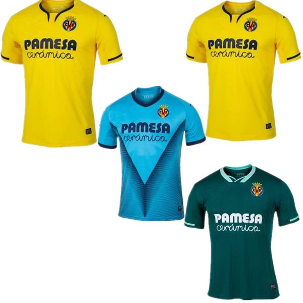 

Thailand new 19 20 villarreal cf home occer jer ey 2019 villarreal away green occer hirt 2020 villarreal 3rd ky blue football uniform