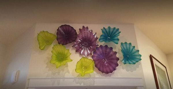 2019 Unique Design Murano Glass Flower Led Wall Sconce Round