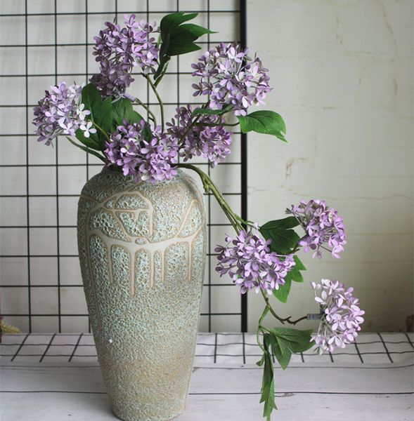 

3heads/branch nordic hydrangea lilac flower ball plastic artificial flowers fleur artificielles for home fall decoration flores