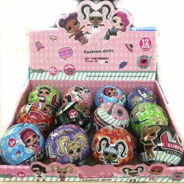 

12style набор gi кукла волшебного яйцо бал фигурка игрушка o.m.g детские моды кукла с коробкой девушка смешным одевается подарок рождественс