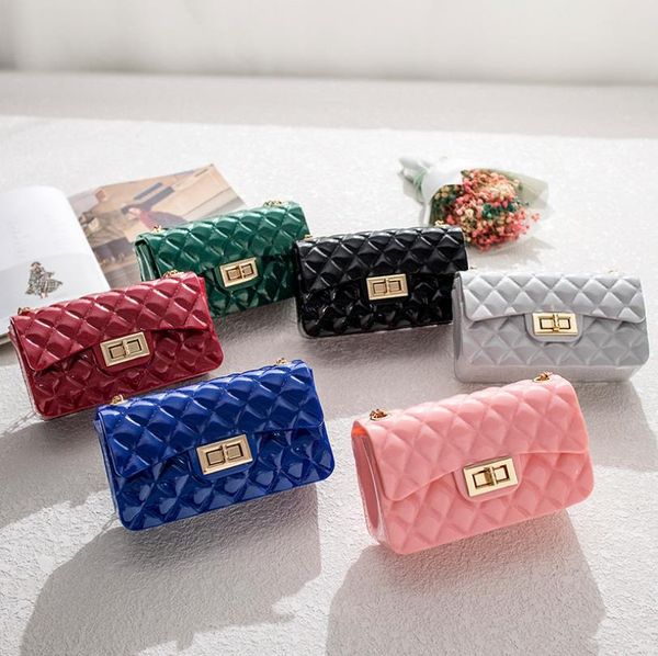 

New Women's Bag Solid Lock Small Square Bag Single Shoulder Messenger Bag Chain Female Small Bags