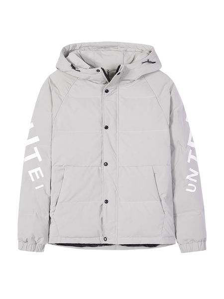 

winter parkas jacket hooded windbreaker snow warm zipper casual white men anorak overcoat, Black