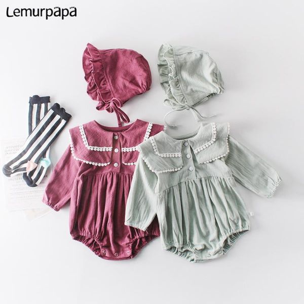 

spring baby clothes rompers girl lapel sweet onesie jumpsuits baby romper fashion girls infant clothing, Blue
