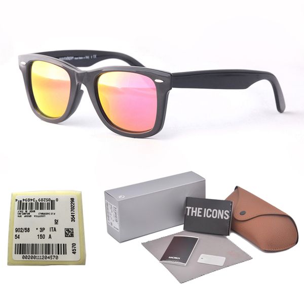 

New arrival Brand Designer fashion plank frame Metal hinge sunglasses for men women uv400 Mirror glass lens with cases and box