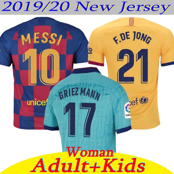 

New fc barcelona 2019 20 me i griezmann f de jong an u fati 19 20 occer jer ey home away 3rd man woman and kid football cami a hirt