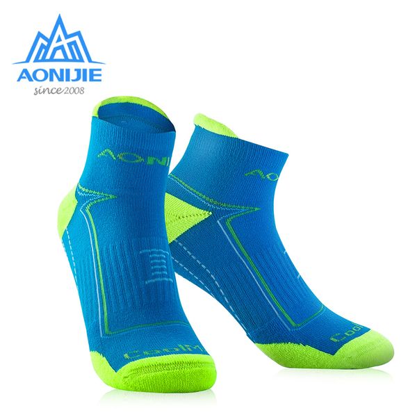 

aonijie e4090 outdoor sports running athletic performance tab training cushion quarter compression socks heel shield cycling, Black