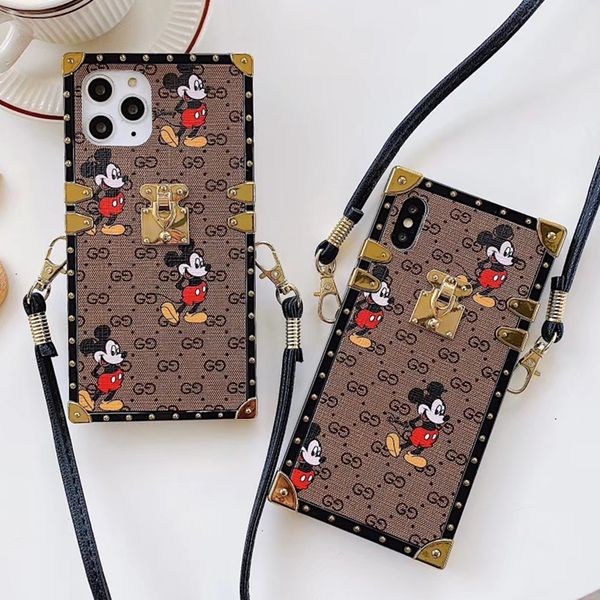 

модный показ чехол для телефона iphone 11 pro max 6 7 8 plus x xr xsmax роскошный дизайнерский чехол для телефона с шейным ремешком