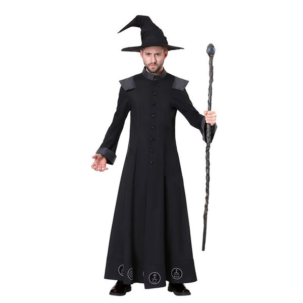 

новые дизайнерские костюмы косплея clothings mens для хэллоуина костюма luxury wizard костюма для мужчин красивых классического мастера кост, Black;red
