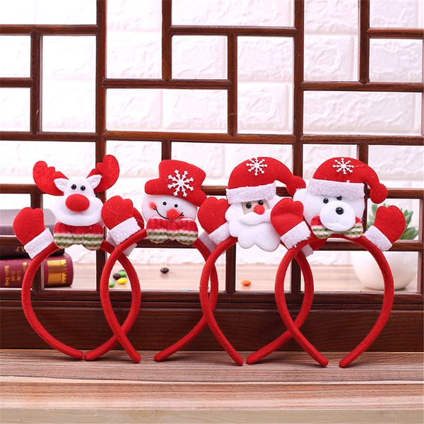 

santa clause deer snowman headband pendant ornament tree christmas decoration for home head hoop decoration party gift for kids