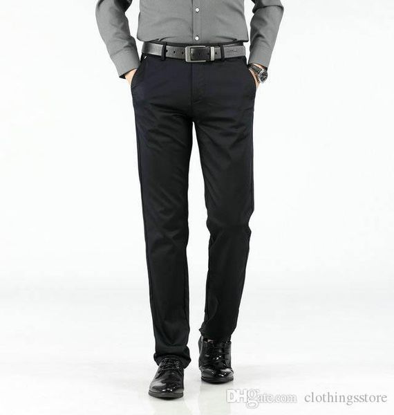 

amn italian brand casual pants mens designer casual pants high end large size casual pants luxury fashion business trouse trend wild trouser, Black