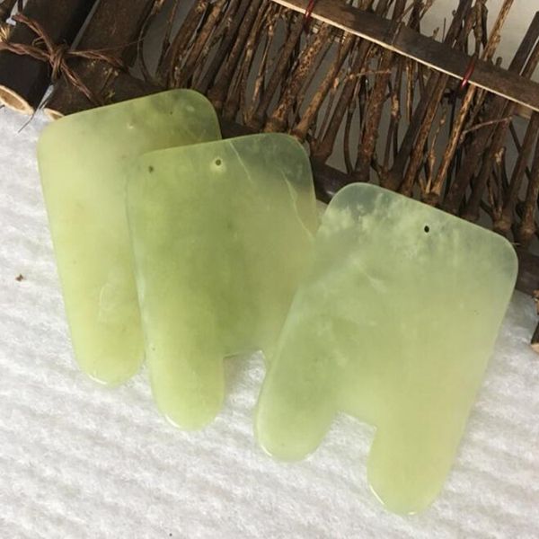 DHL Free Modern natürliche Jade Stone Guasha Gua Sha Board Square Form Massage Handmassagel Entspannung auf Lagerbestand